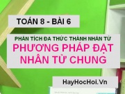 Phương pháp đặt nhân tử chung và Bài tập vận dụng (dễ...